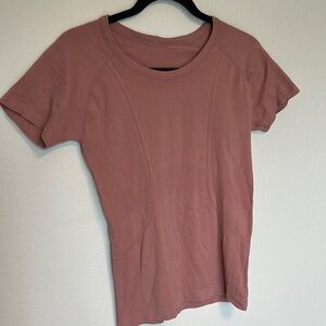 Lululemon Athletica Pink Fitted Short Sleeve T-Shirt